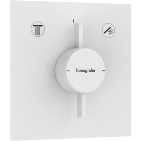 Panel de ducha mecánico empotrado HANSGROHE DuoTurn E, blanco mate