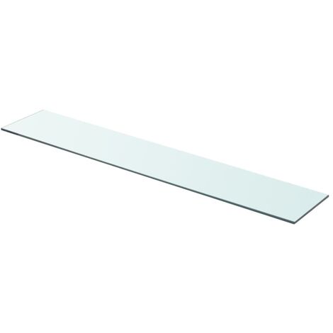 Panel de estante vidrio claro 90x15 cm