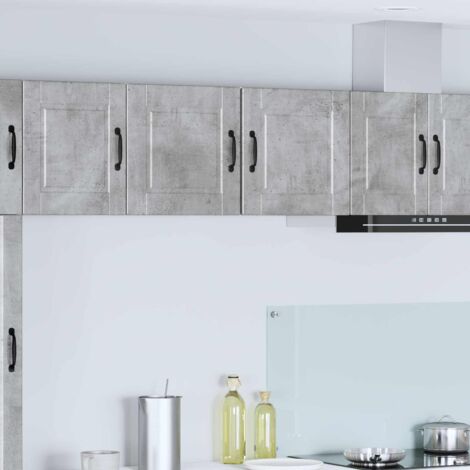Panel de lavaplatos 2 pcs Gris Concreto 40 x 31 x 40 cm