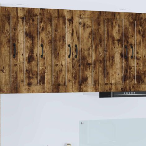 Panel de lavaplatos 2 pcs Roble ahumado 30 x 31 x 80 cm