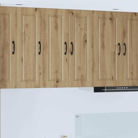 Panel de lavaplatos 2 pcs Roble artesanal 30 x 31 x 80 cm