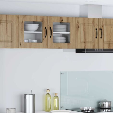 Panel de lavaplatos 2 pcs Roble artesanal 40 x 31 x 40 cm