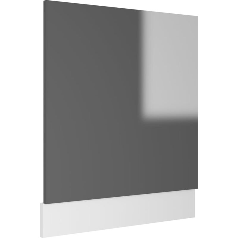 

Panel de lavavajillas aglomerado gris brillo 59,5x3x67 cm - Gris - Vidaxl