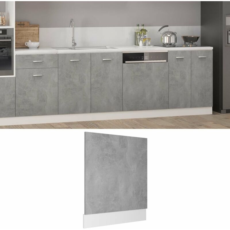 

Panel de lavavajillas aglomerado gris hormigon 59,5x3x67cm