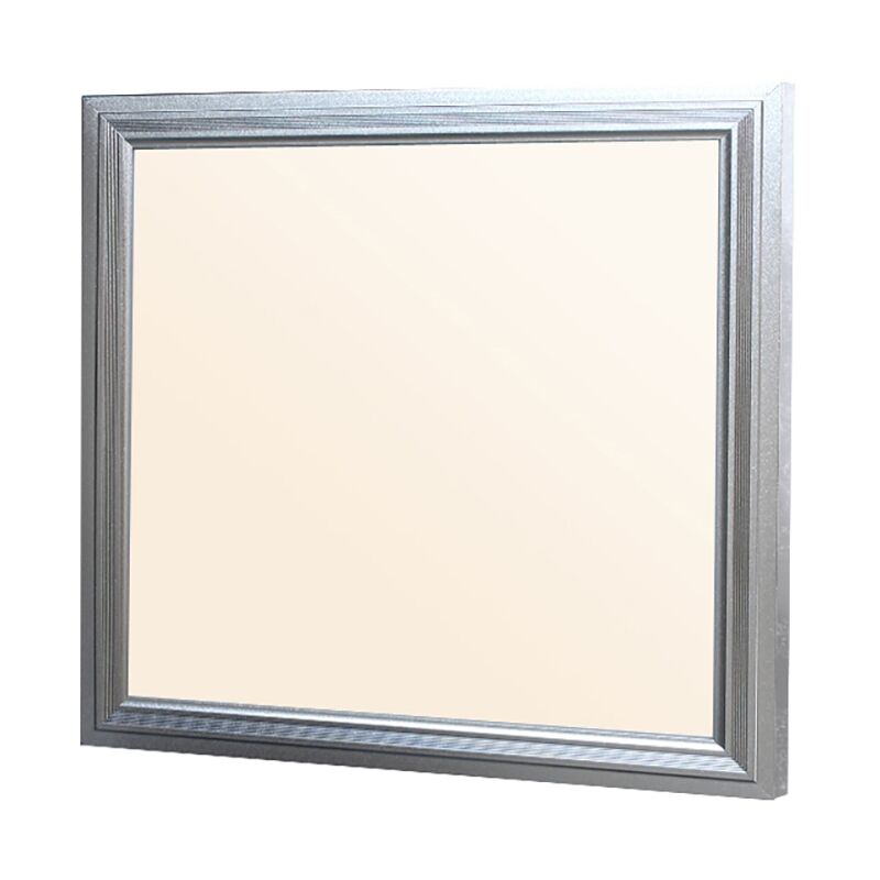 

Panel LED slim 30x30cm 12W marco plata superficie lámpara de techo blanco cálido