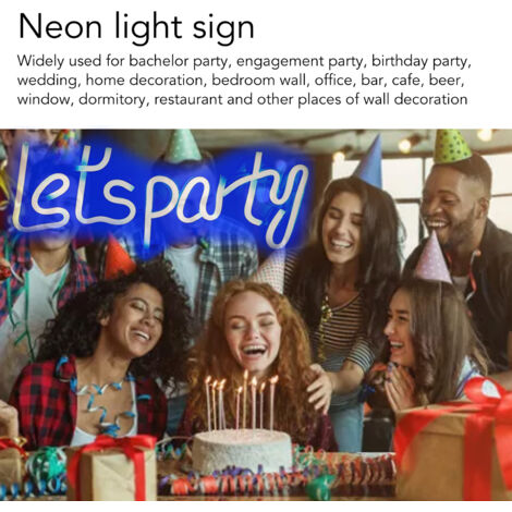 [Panel de luz LED] Letrero de neón para fiestas - Letrero luminoso LED romántico con USB o pilas para bodas, cumpleaños y decoración de paredes