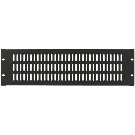 Panel de montaje en rack Lanview 3U de 19" con ventilación negra 49814, RAB210BL