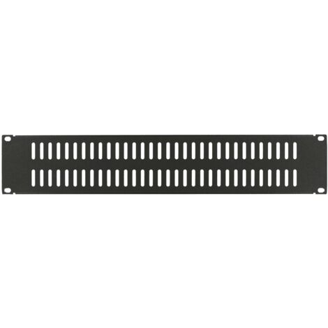 Panel de montaje en rack negro ventilado Lanview 2U de 19", RAB205BL