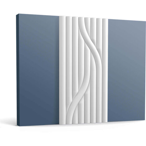 Panel de pared 3D con patrones fluidos - Orac Decor - L200xP1.6xH25cm - W213