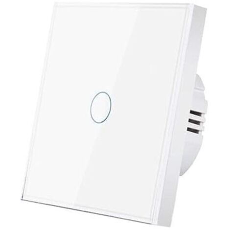 Panel de pared de cristal templado, interruptor táctil, indicador LED, sensor, botón de encendido, 220 V