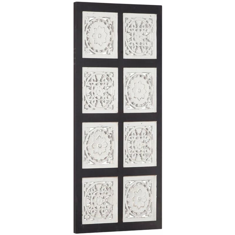 

Panel de pared tallado a mano MDF negro y blanco 40x80x1,5 cm