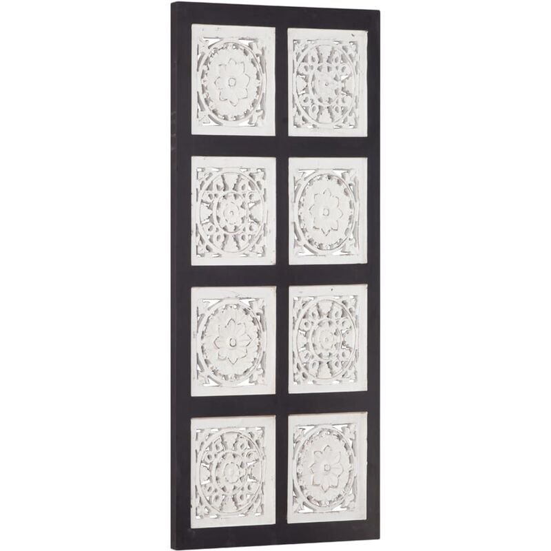 

Panel de pared tallado a mano MDF negro y blanco 40x80x1,5 cm