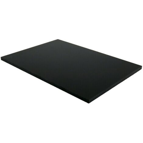 Panel de revestimiento laminado HPL compacto - Color - Negro, Espesor - 6 mm, Anchura - 130 cm, Longitud - 61 cm, Superficie cubierta en m² - 0,79