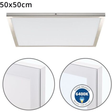 Panel de superficie voltaire 50x50 48w led 3840lm 6400k 120° c.50xl.50xa.2,3cm niquel
