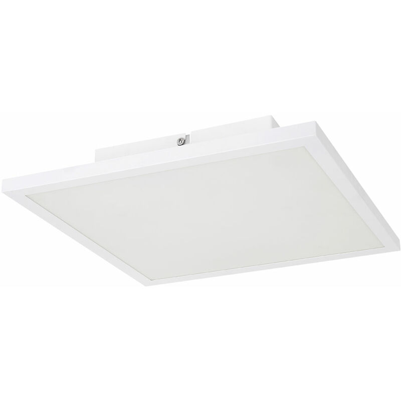 

Panel de techo, luz de superficie, plafón de techo, panel ancia, altavoces, regulables, colores fijables, blanco opal, 1x LED 24 vatios 1500 lúmenes