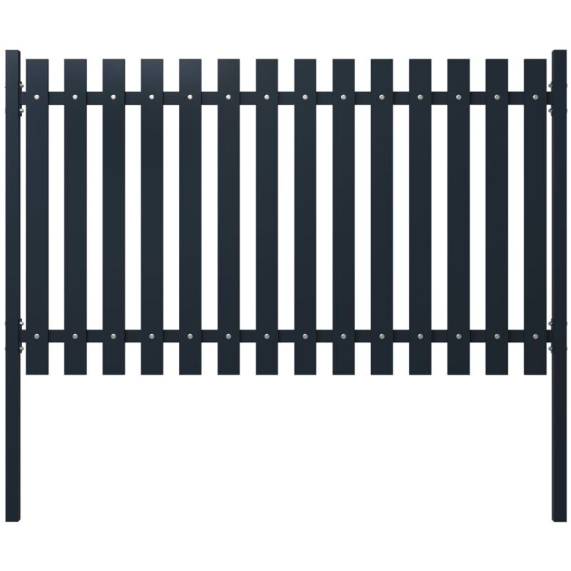 

vidaXL Panel de valla acero recubrimiento polvo antracita 174,5x75 cm - Antracita