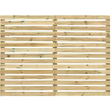 Panel de valla de jardín madera de pino impregnada 180x180 cm vidaXL - Marrón