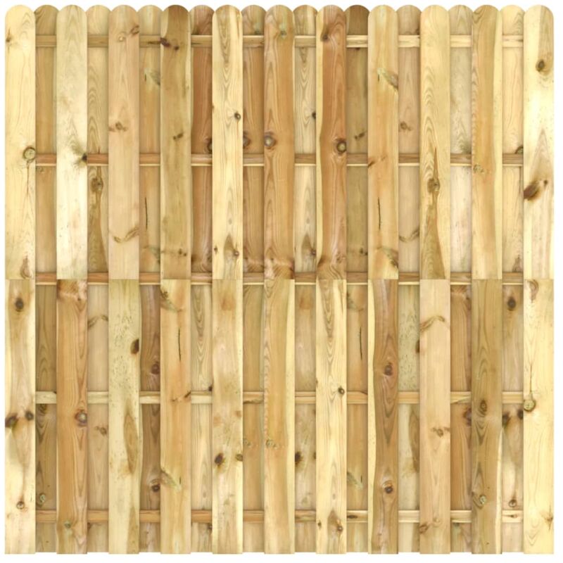

Panel de valla de madera de pino impregnada 180x170 cm - Marrón - Vidaxl