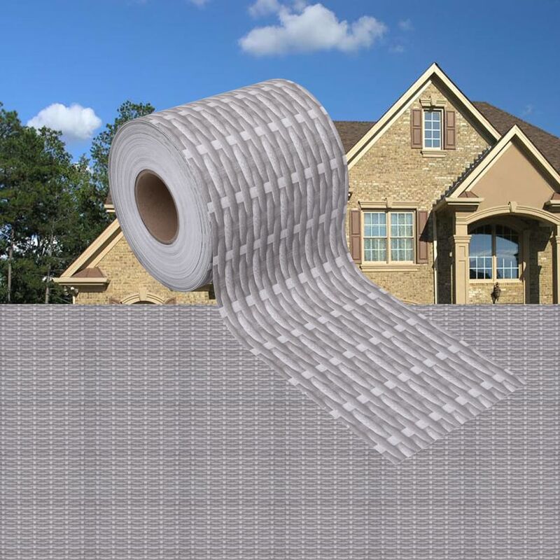 

Panel de valla de PVC gris ratán 35x0,19 m - Gris