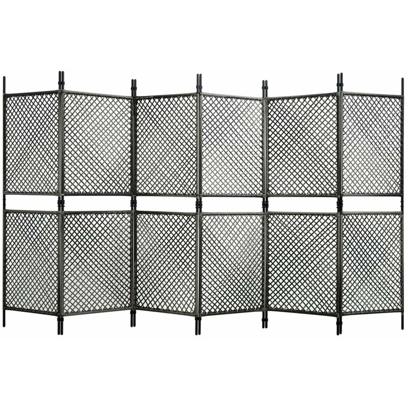 

Panel de valla de ratan sintetico gris antracita 3,6x2 m