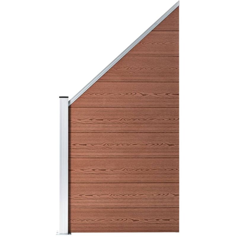 

Vidaxl - Panel de valla de WPC marrón 95x(105-180) cm - Marrón
