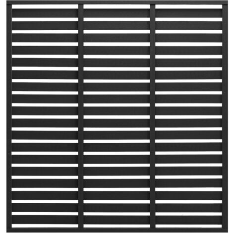 Panel de valla de WPC negro 180x180 cm