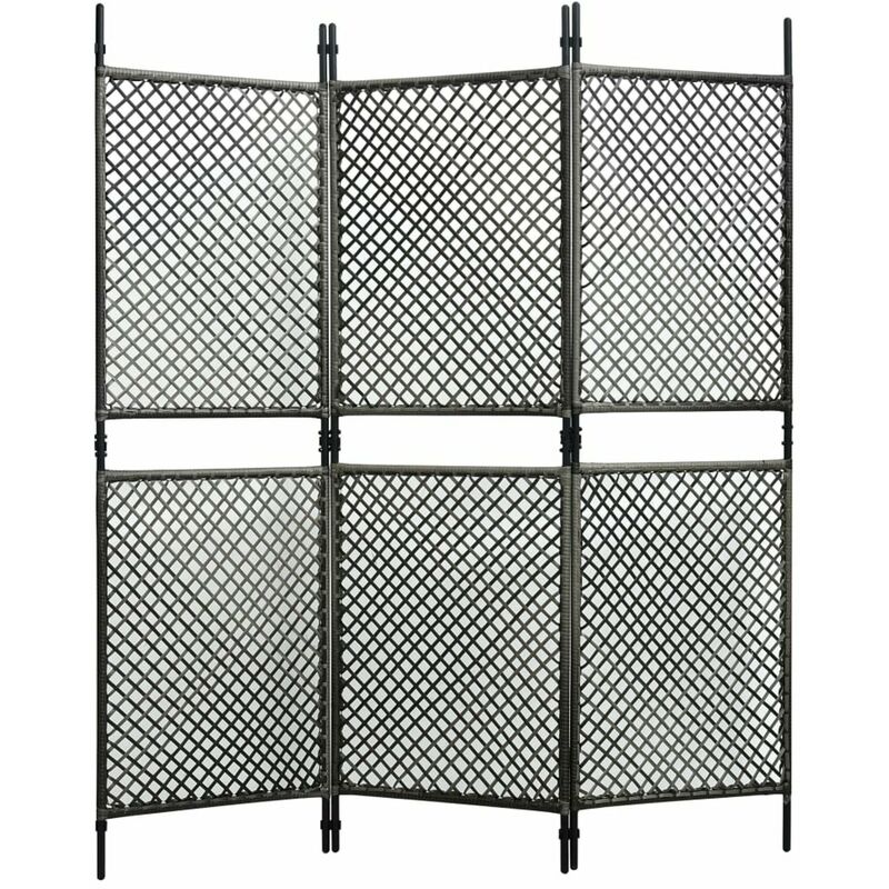 

Panel de valla ratan sintetico gris antracita 1,8x2 m