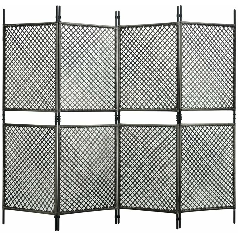 

Panel de valla ratan sintetico gris antracita 2,4x2 m