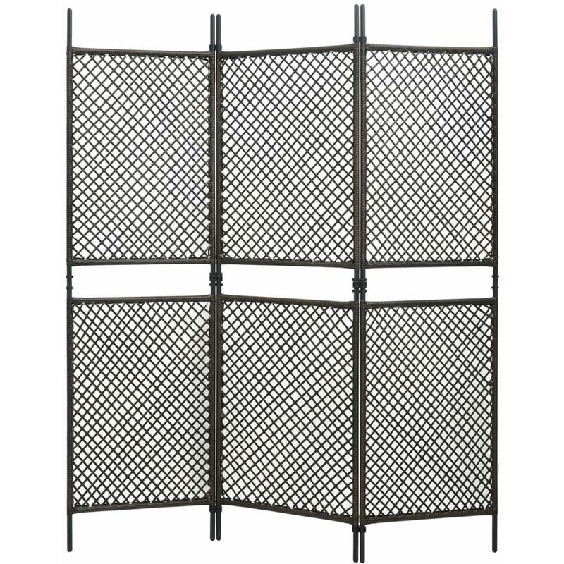 

Panel de valla ratan sintetico marron 1,8x2 m