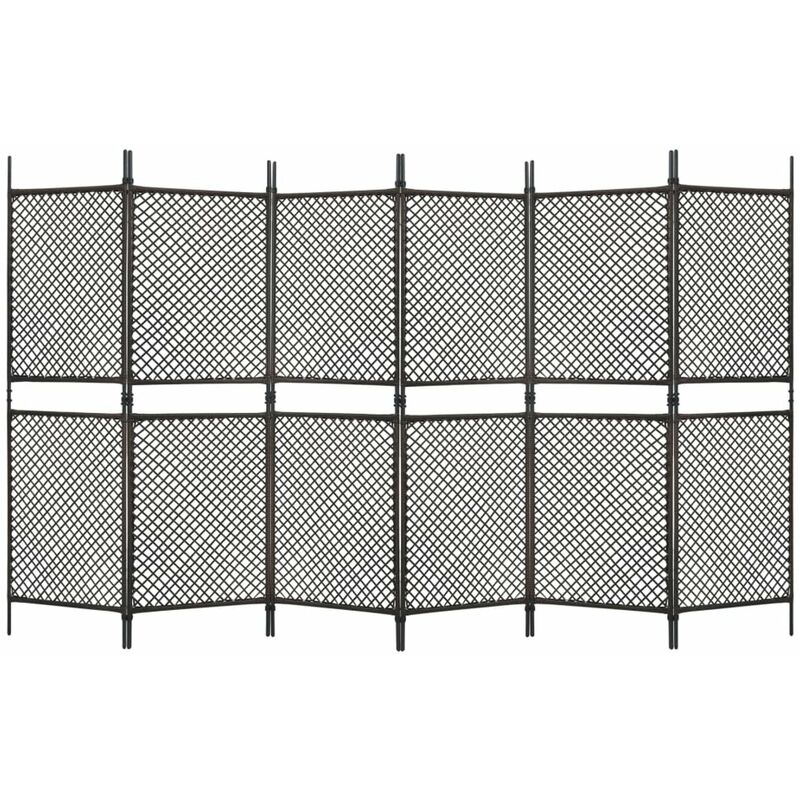 

Panel de valla ratan sintetico marron 3,6x2 m