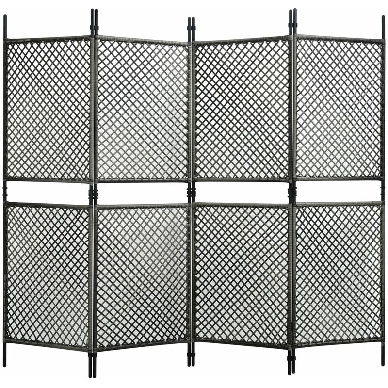 

Panel de valla ratán sintético gris antracita 2,4x2 m - Antracita
