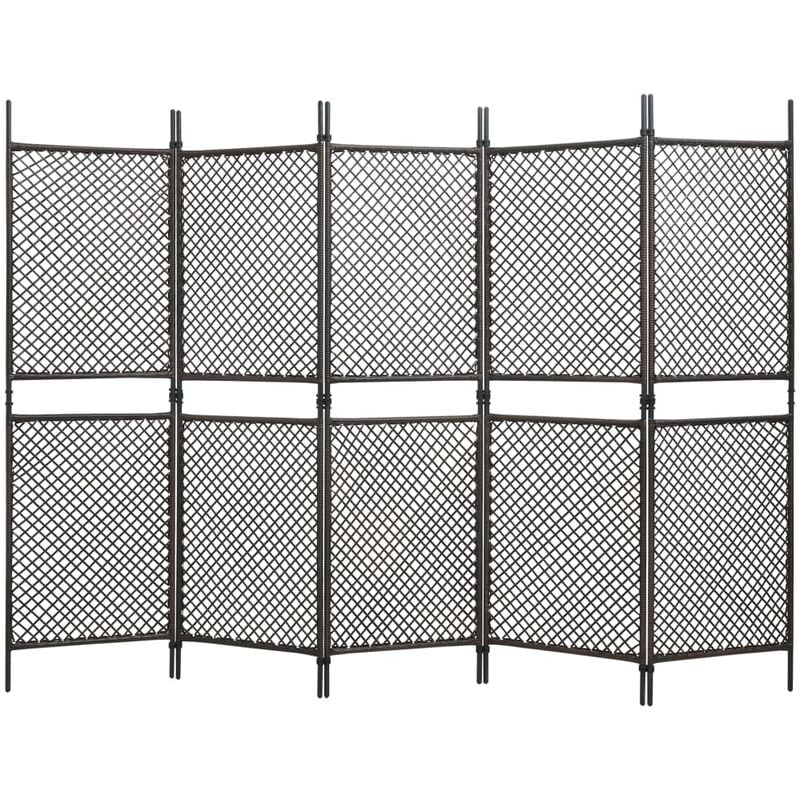 

Panel de valla ratán sintético marrón 3x2 m - Marrón