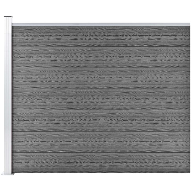 

Panel de valla WPC gris 175x146 cm