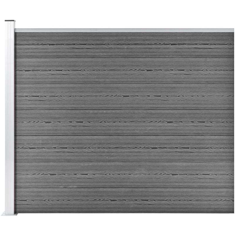

Panel de valla WPC gris 175x146 cm - Gris