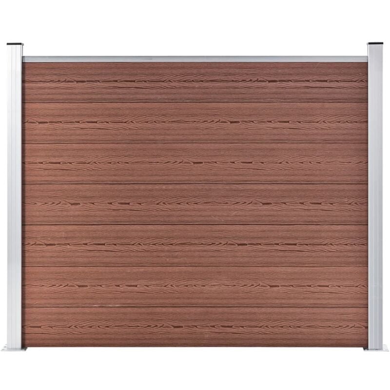 

Panel de valla WPC marrón 180x146 cm - Marrón