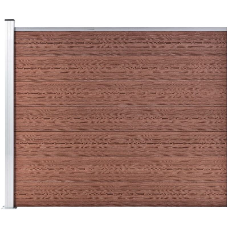 

Panel de valla WPC marrón 175x146 cm