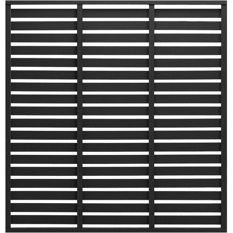 

Panel de valla WPC negro 170x180 cm