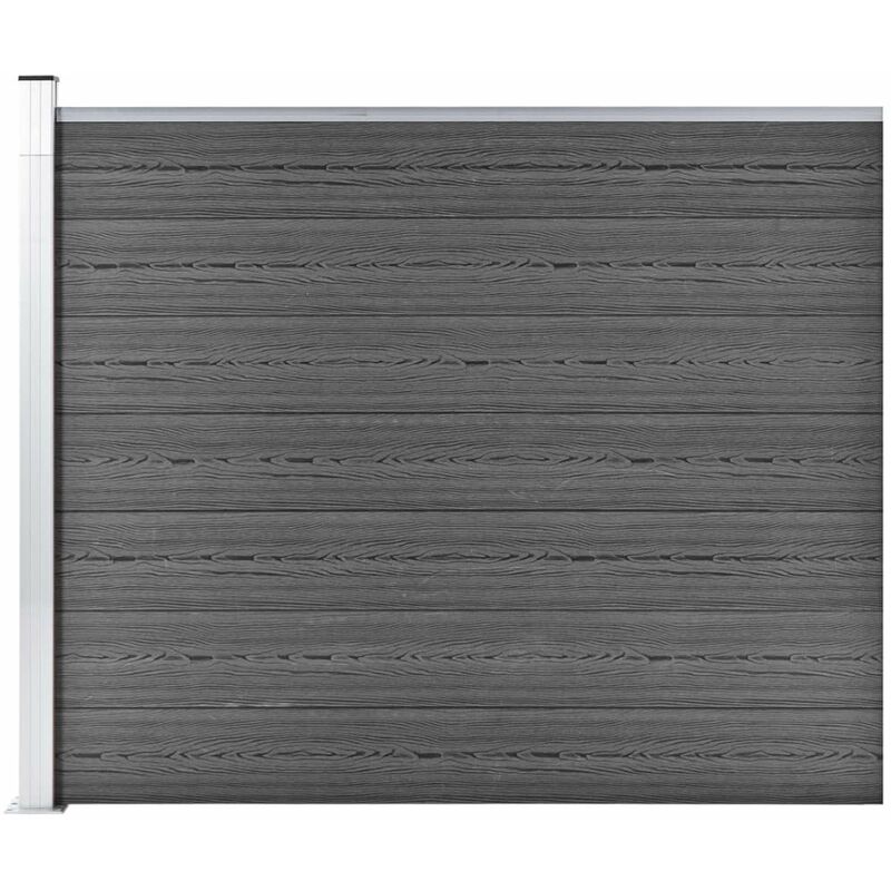

Panel de valla WPC negro 175x146 cm