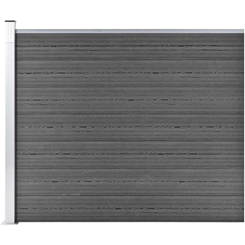 

Panel de valla WPC negro 175x146 cm