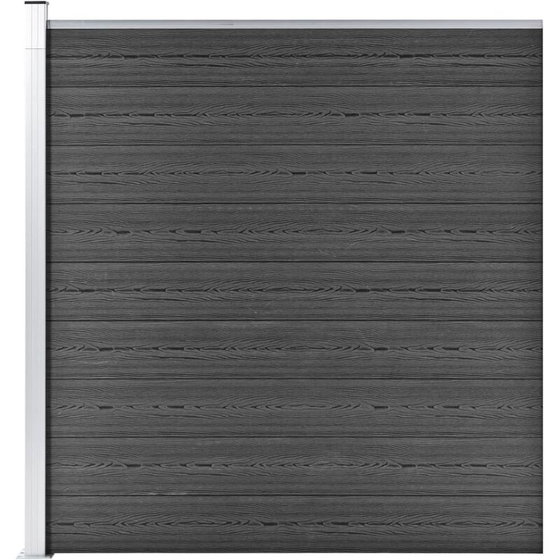 

Panel de valla WPC negro 175x186 cm