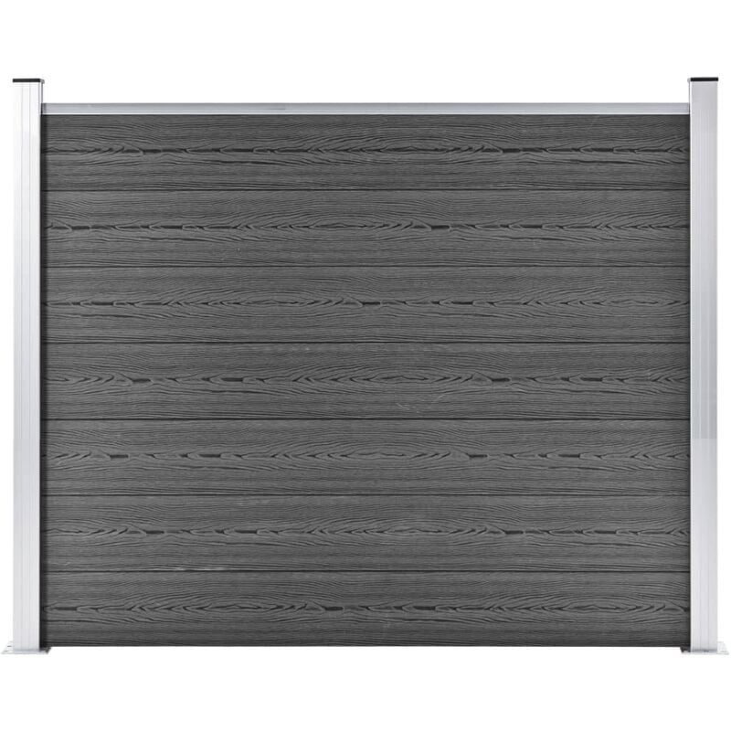 

Panel de valla WPC negro 180x146 cm - Negro