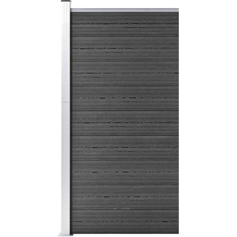 

Panel de valla WPC negro 95x186 cm - Negro