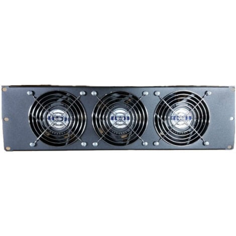 Panel de ventilación Punto 3 de la Unidad completa con 3 ventiladores Negro 20293N