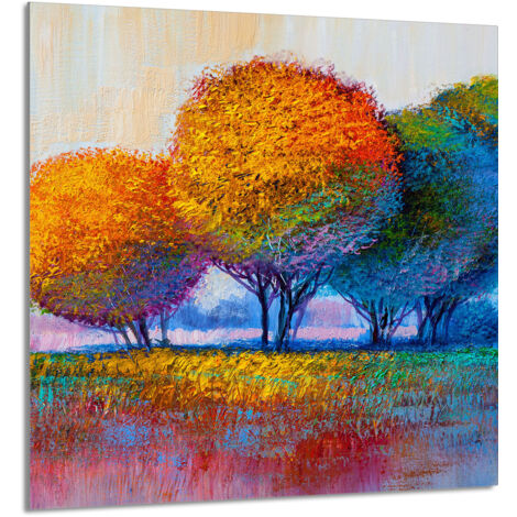 PANEL DE VIDRIO PARA COCINA 60x65 Árboles