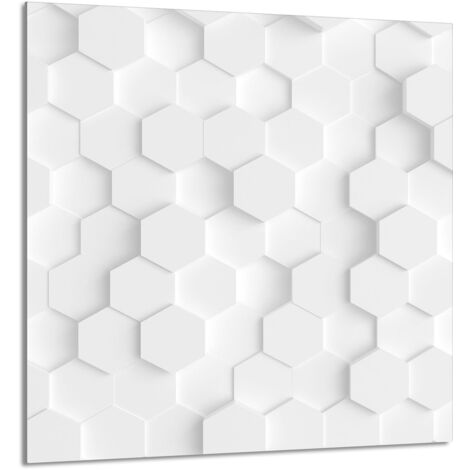 PANEL DE VIDRIO PARA COCINA 60x65 Blanco