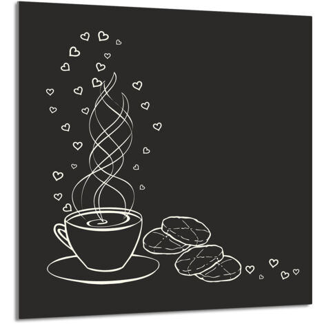PANEL DE VIDRIO PARA COCINA 60x65 Café