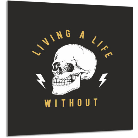 PANEL DE VIDRIO PARA COCINA 60x65 Calavera