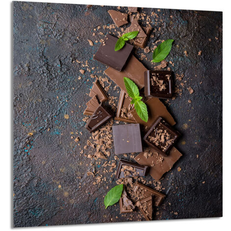 PANEL DE VIDRIO PARA COCINA 60x65 Chocolate
