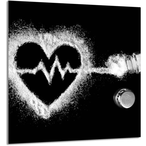 PANEL DE VIDRIO PARA COCINA 60x65 Corazón