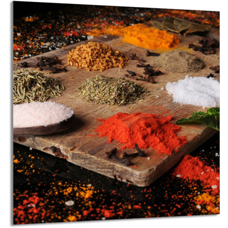 PANEL DE VIDRIO PARA COCINA 60x65 Especias